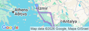 8-Day Aegean & Mediterranean Explorer: Izmir, Ephesus, Marmaris, Fethiye & Pamukkale Tour Map