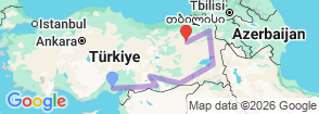 11-Day Mesopotamian & Eastern Anatolia Heritage Tour Map