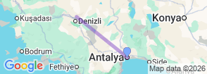 Daily Pamukkale Tour From Antalya Map