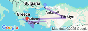 19 Days Tour of Turkey & Greece Map