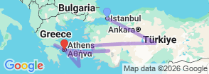 19 Days Tour of Turkey & Greece Map