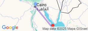 10 Days Cairo, Nile Cruise and Hurghada Package Map