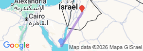 4 Days Petra/Wadi Rum/Dead Sea by Ferry Boat from Sharm EL Sheikh or Dahab Map