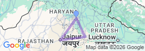 Golden Triangle - Delhi, Jaipur, and Agra Map