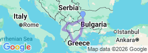 5 Balkan Countries from Sofia - Small Group Tour Map