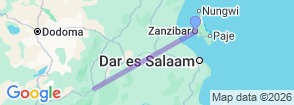 Unforgettable Mikumi day safari from Zanzibar Map