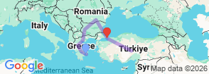 Athens to Cappadocia thru Bucharest and Istanbul - 3 Flights Included - Small Group Tour Map