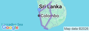 Luxury Honeymoon  Srilanka Map