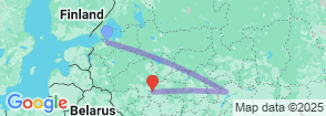 Muslim Heritage Tour St.Petersburg — Kazan — Moscow 11 Day 10 Night Map