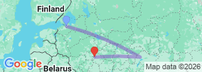 Muslim Heritage Tour St.Petersburg — Kazan — Moscow 11 Day 10 Night Map
