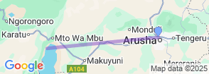 Full-Day Trip to Lake Manyara National Park From Arusha Map