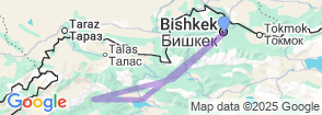 Alpine lake Sary Chelek tour Kyrgyzstan, 7days Map