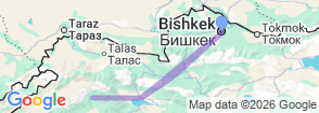 Alpine lake Sary Chelek tour Kyrgyzstan, 7days Map