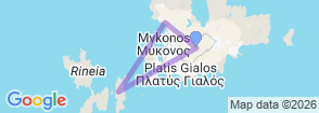 Ancient Delos & Rhenia Island Cruise Map