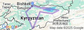 14 day tour Kyrgyzstan Map