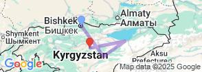 Extreme jeep 14 day tour in Kyrgyzstan Map
