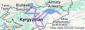 Extreme jeep 14 day tour in Kyrgyzstan Map