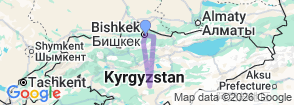 6 Days Bishkek City Ski Resort near Bishkek City + Issyk Ata Tour Package Map