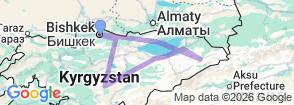 6 days 5 night Winter Kyrgyzstan Map