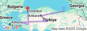 Ultimate North & West Turkey Tour: 11 Days of Wonders Istanbul Trabzon Ankara Cappadocia Ephesus Aphrodisias Pamukkale Map