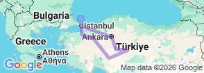 10-Day Türkiye Tour (Istanbul, Ankara, Cappadocia, Konya, Eskişehir, Bursa) Map