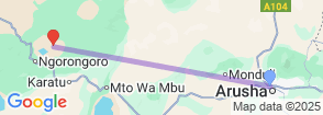 Day Trip to Ngorongoro Crater Map
