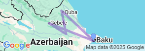 9 Day Great Azerbaijan Tour Package Map