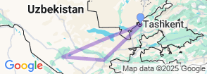 Echoes of the Silk Road: 7-Day Uzbekistan Tour Map