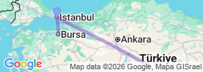 Indian-Focused 7 Day Turkey Itinerary – Istanbul Bursa & Antalya Map