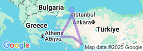 Turkey Travel Package for Indians – 7 Day Istanbul, Ephesus, Pamukkale & Antalya Map