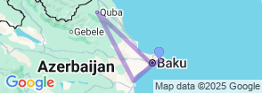 Azerbaijan tour 4 nights/5days Map