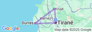 5 Day Albania Highlights Tour – Tirana, Durres & Kruja Map