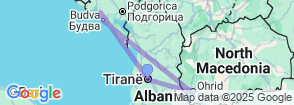 4 days in North Macedonia, Albania & Montenegro Map