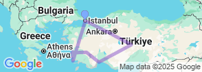 13-Day Patterns of Turkey Tour: Explore Istanbul, Cappadocia, Ephesus & More Map