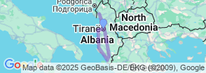 Across Albania, from North to South Map