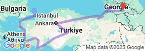 27-Day Turkey & Georgia Grand Tour: From Ottoman Palaces to Caucasus Peaks Map