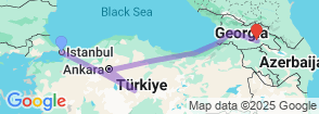 13 Day Istanbul to Georgia Tour: From Ottoman Majesty to Caucasus Charm Map
