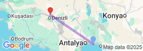 Daily Pamukkale Tour from Belek Map