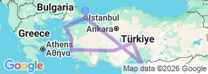 14 Days Biblical Tour in Turkey Map
