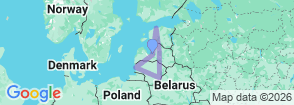 16 Days Baltic Adventure Tour Map
