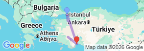 7 Day Istanbul Antalya Highlights: From Hagia Sophia to Mediterranean Beaches Map