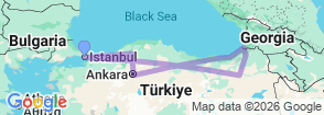 Black Sea & Istanbul Explorer: 12 Day Cultural Odyssey Map
