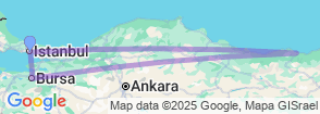 Turkey tour packages; 12 Days Istanbul & Trabzon & Uzungol & Bursa Holiday Package Map