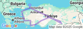 Multi-city Turkey tours 21 days Map