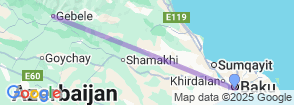 Daily Gabala Tour from Baku Map