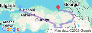 Eastern Turkey & the Black Sea Region 10 days Map