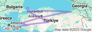 Turkey Tour Packages 13 Day Istanbul Trabzon Ayder Plateau Uzungol Lake Pamukkale Ephesus Cappadocia Map