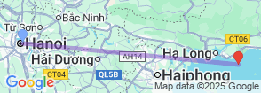 Ha Long - Lan Ha Bay 2 days 1 night with Cruise 5* from Hanoi Map