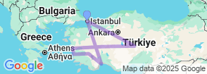 Best of Turkey in 13 Days: Istanbul, Cappadocia, Ephesus, Pamukkale & Antalya Tour Map