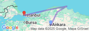 7 Day Hidden Black Sea & Istanbul Discovery Tour: Kastamonu, Amasra, Sinop & Historic Istanbul Map